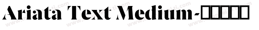 Ariata Text Medium字体转换